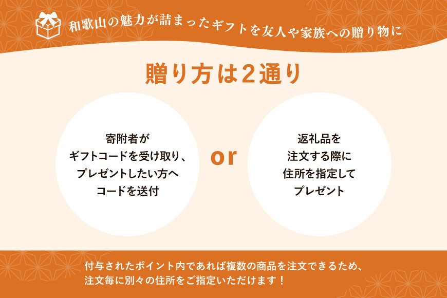 あとから選べるWEBカタログギフト（寄附10万円コース）30000ポイント和歌山市