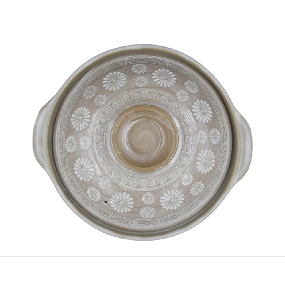 【萬古焼（ばんこやき）】三島土鍋 7号 セラミックコーティング加工 内山製陶所│土鍋 2人用 セラミック 直火用 電子レンジ対応 お手入れ簡単 食洗器対応  三重県 四日市市 ふるさと納税_イメージ3
