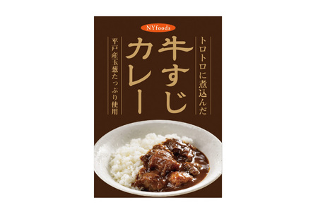 牛すじ カレー 3食 セット 中辛 3回 定期便 [カレー工房NVfoods 長崎県 平戸市 hr42bgy400229]