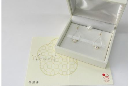 【080-05】志摩産アコヤ真珠ケシの雫フックピアス