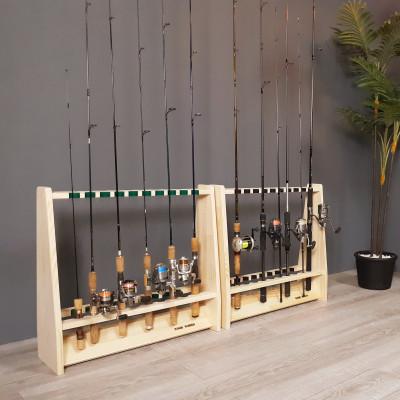 ふるさと納税 横手市 WOOD WORKS ロッドスタンド19本掛け 本体カラー:ナチュラル/フェルトカラー:ブラック |  | 03