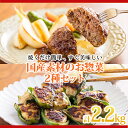 【ふるさと納税】焼くだけ簡単! すぐ美味しい! 国産素材のハンバーグ&ピーマンの肉詰めセット2.2kg(ハンバーグ150g×8個 ピーマンの肉詰め500g×2p) 国産牛100% 赤身 牛肉 豚肉 野菜お肉 手作り お惣菜 20000円 故郷納税 オンラインワンストップ 時短調理 簡単調理 送料無料