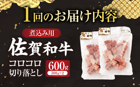 【定期便】牛肉切り落とし 600g NAC107 牛肉 全3回