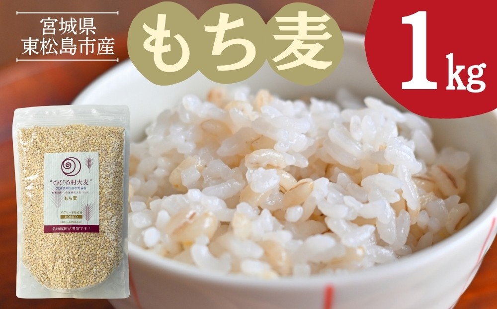 
                  のびる村大麦 もち麦 1kg もちむぎ 国産 大麦 食物繊維 雑穀 雑穀米 低糖質 高タンパク 健康 健康食品 ダイエット
                