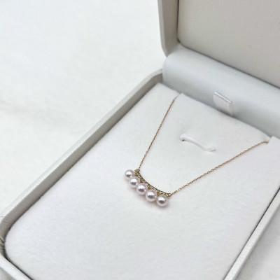 ふるさと納税 伊勢市 K18YGダイヤモンド0.07ct アコヤ真珠ペンダント3.5mmUP　1888 |  | 03