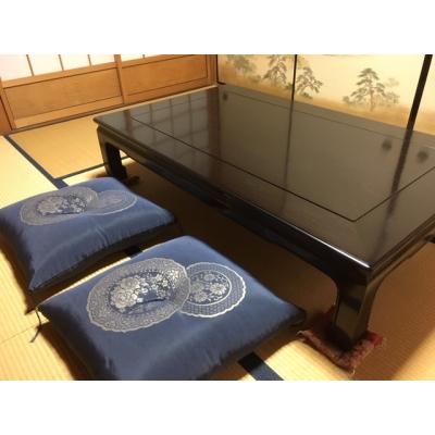 ふるさと納税 南あわじ市 【浅井ふとん店】来客用座布団(八端判)・吉祥紬　10枚組