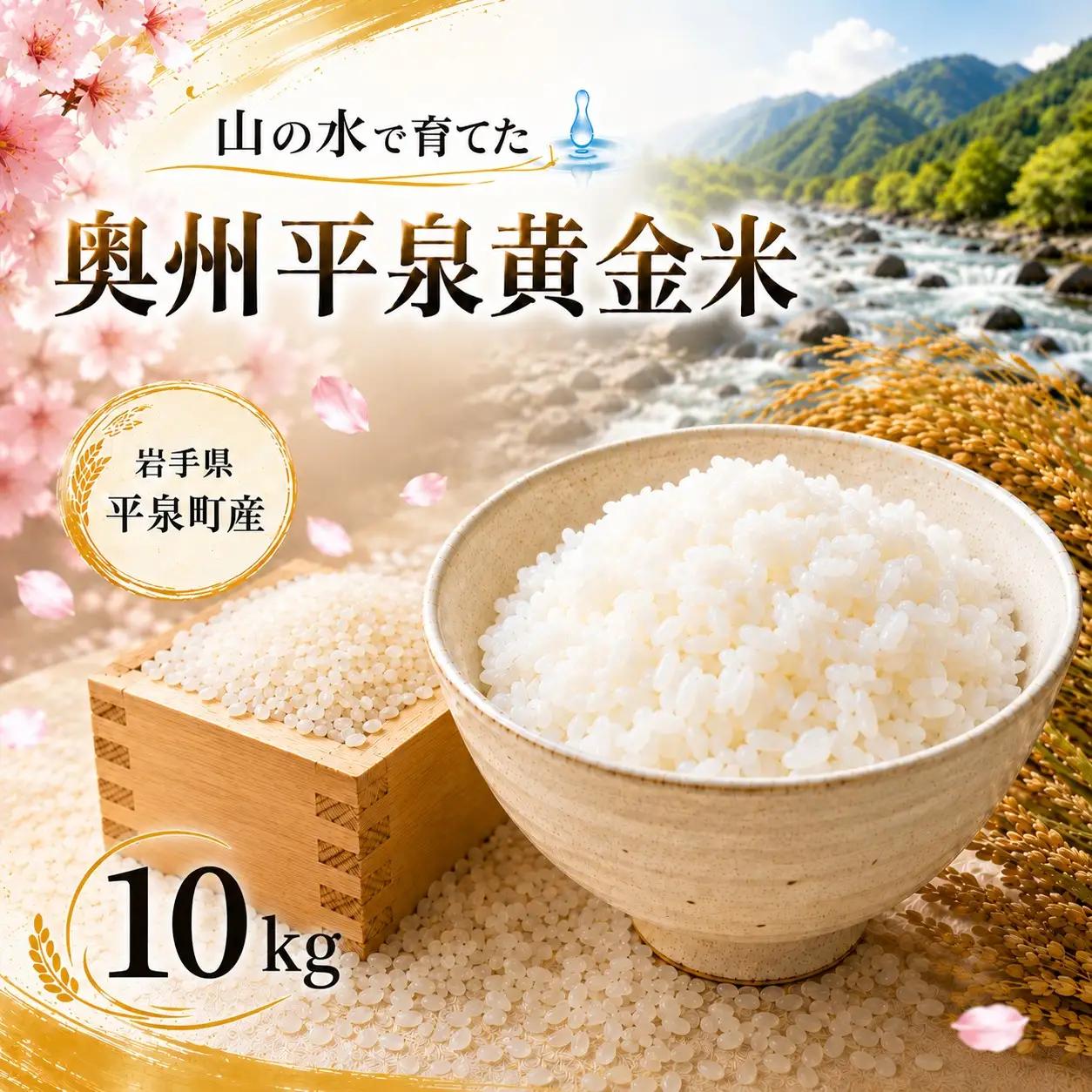 【令和7年産 】ひとめぼれ 白米 10kg 奥州平泉黄金米【aoki002C】