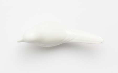 カササギの置物(白) NBB016 やきもの焼き物インテリア置物