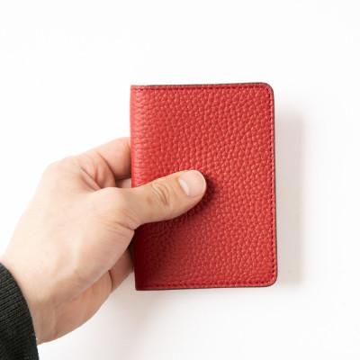 ふるさと納税 尼崎市 HEDGE　たつの市産牛革を使った免許用カードケース(レッド)1個 |  | 02