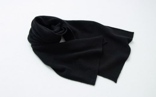 【期間限定(12/26～1/31)寄附額】【UTOカシミヤ】天使のマフラー〈ブラック〉カシミヤ 100% 岩手県 北上市 H0129　