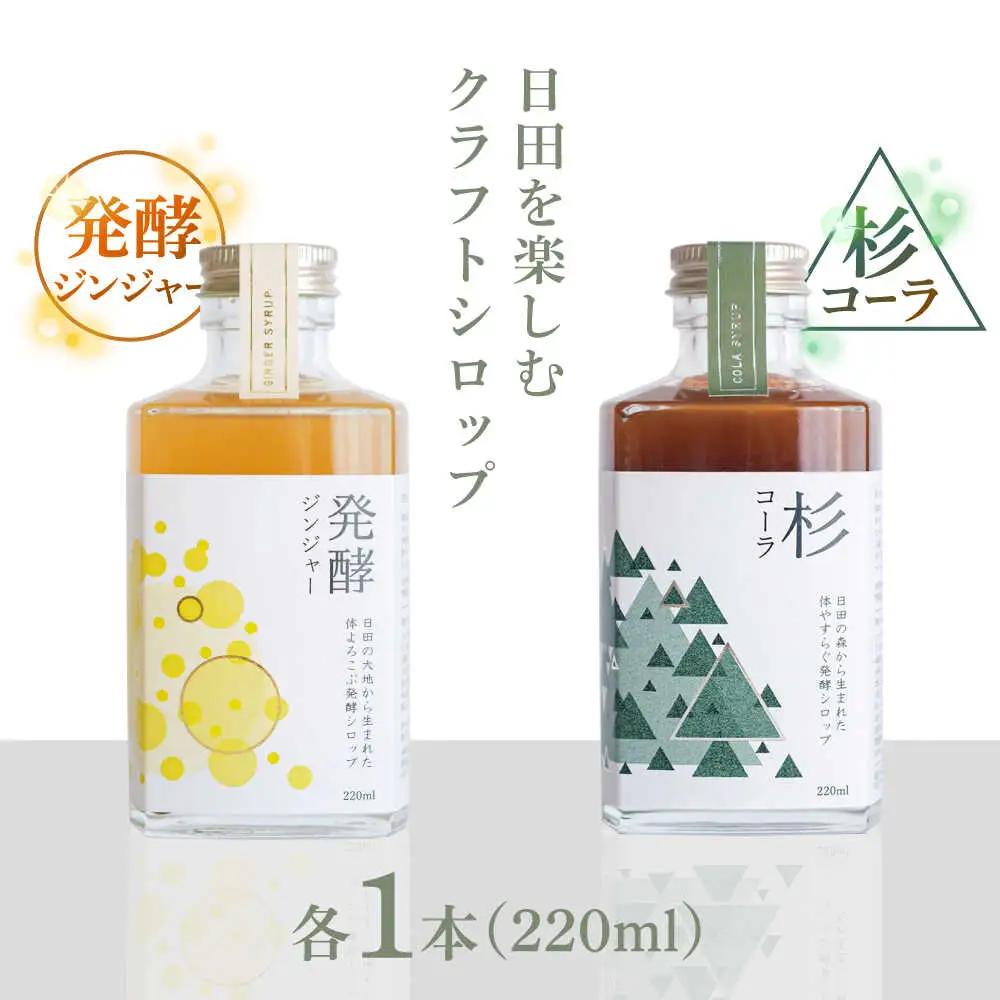 【お中元対象】日田杉香るクラフトコーラ　「杉コーラ」　/ピリッと生姜とシナモンの甘い香り　「発酵ジンジャー」　 飲み比べセット（杉コーラ、発酵ジンジャー2本セット/各1本） スパイス 炭酸 シロップ[ARDA009]