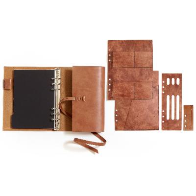 ふるさと納税 高槻市 【KAKURA】紐巻きA5システム手帳 5点セット アンティークブラウン |  | 01