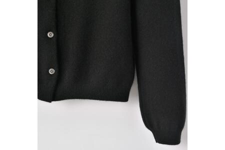 ベビーカシミヤ　カーディガン　レディース　Mサイズ　【ブラック】 【178006-2】 ｶｼﾐﾔ 天然素材 ｾｰﾀｰ 服 国産 国内製造 ﾍﾞﾋﾞｰｶｼﾐﾔ