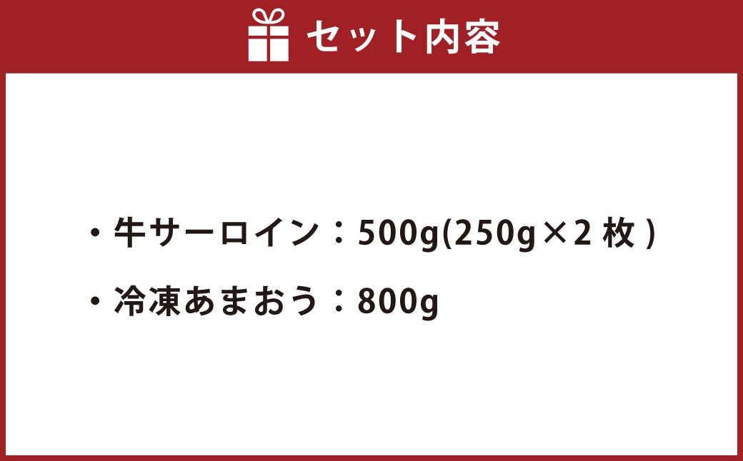 訳あり博多和牛サーロインステーキ&あまおうセット