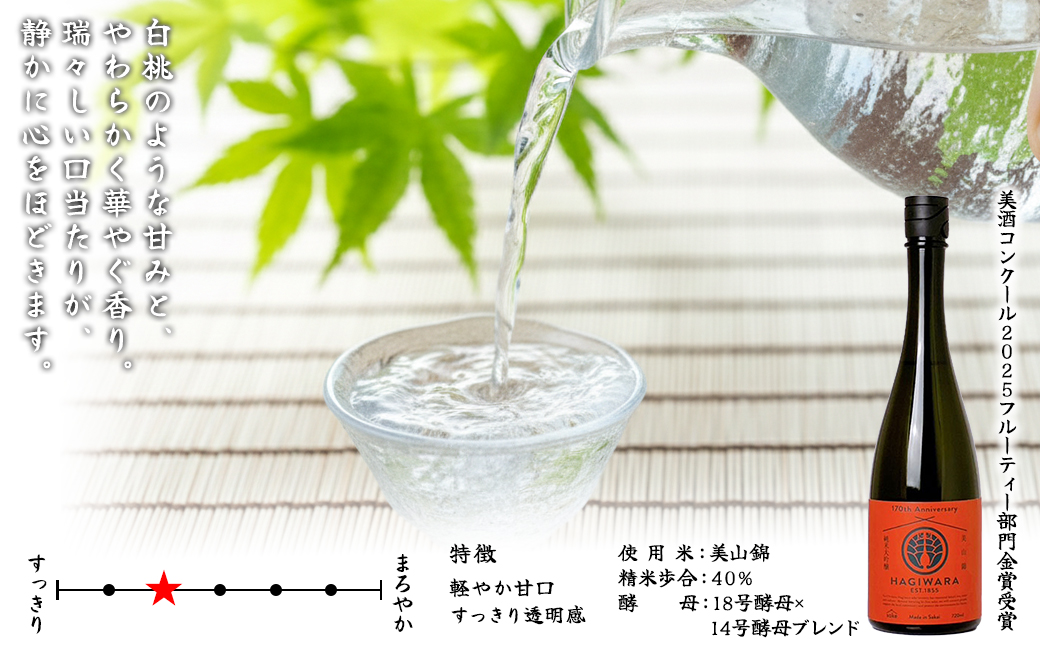 【美酒コンクール2025 金賞受賞】萩原 純米大吟醸 コンプリートセット (720ml×3本) 日本酒 飲み比べ 美山錦 ひたち錦 八反錦 K2677