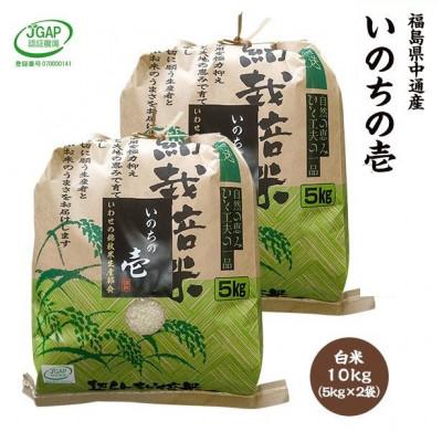 ふるさと納税 須賀川市 令和7年産須賀川市産いのちの壱精米10kg JGAP認証農場で栽培したお米です。