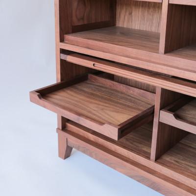 ふるさと納税 旭川市 旭川家具 山室家具製作所 ココ キャビネット3段 ウォールナット_04586 |  | 02
