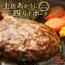 【ふるさと納税】土佐あかうしと四万十ポークのハンバーグ　15個セット 惣菜 おかず 冷凍 小分け 豚 高知県 牛 四万十ポーク 土佐あかうし 赤牛 赤うし 国産 温めるだけ 湯煎 送料無料 yj072