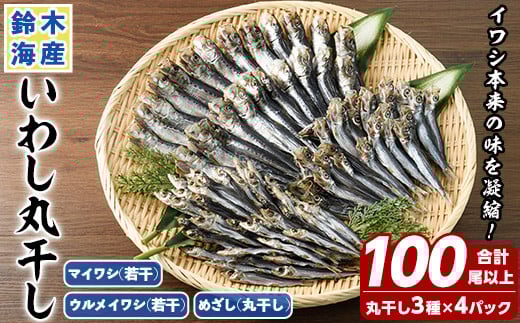 
            数量限定！イワシ丸干し3点セット(合計100尾以上) 国産 鹿児島県産 阿久根市産 魚 魚介 水産 いわし 鰯 ウルメイワシ うるめいわし めざし マイワシ まいわし 食べ比べ セット 詰め合わせ【鈴木海産】akn091-01
          
