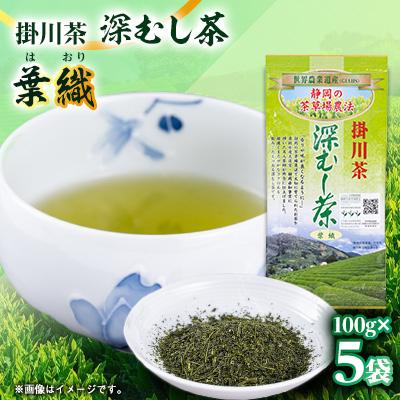 ふるさと納税 掛川市 世界農業遺産　静岡の茶草場農法　掛川茶深むし茶・葉織　100g袋×5本