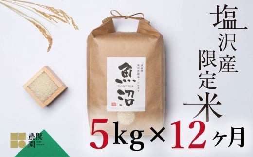 
            【定期便令和7年産新米予約】南魚沼コシヒカリ５kg×全12回　旧塩沢地区限定米【2025年9月中旬より順次発送予定】
          