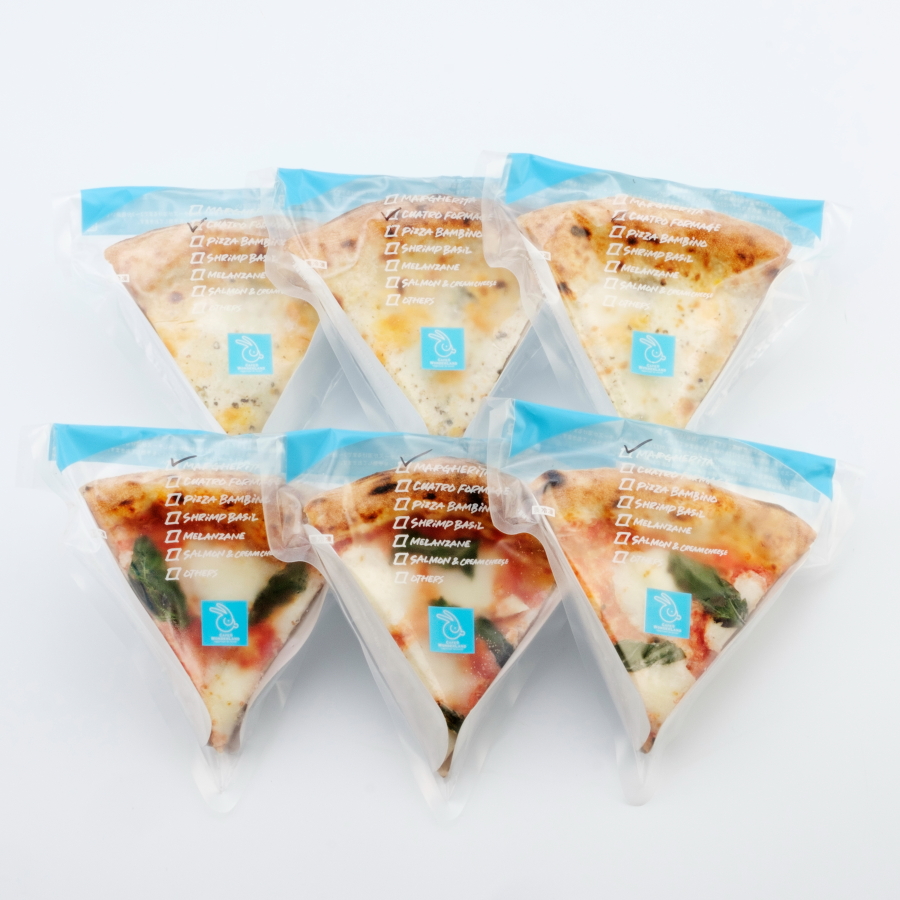 FROZEN PIZZA ２種６ピースセット(マルゲリータ×3・クアトロフォルマッジ×3）