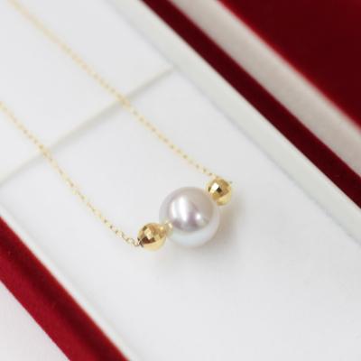 ふるさと納税 天草市 8.5-9mm あこや真珠 ネックレス 1粒 シリコン入りミラーボール K18YG_S085-371 |  | 02