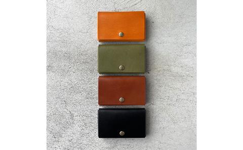 本革 ノンステッチ名刺入れ・カードケース 栃木レザー　ブラウン