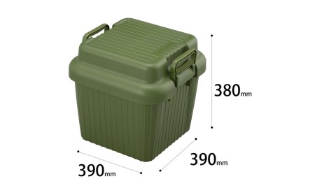 コンテナボックス ベリアスボート S グリーン 蓋つき コンテナボックス 収納コンテナ アウトドア boxコンテナ 屋外収納 収納ケース【010S056】