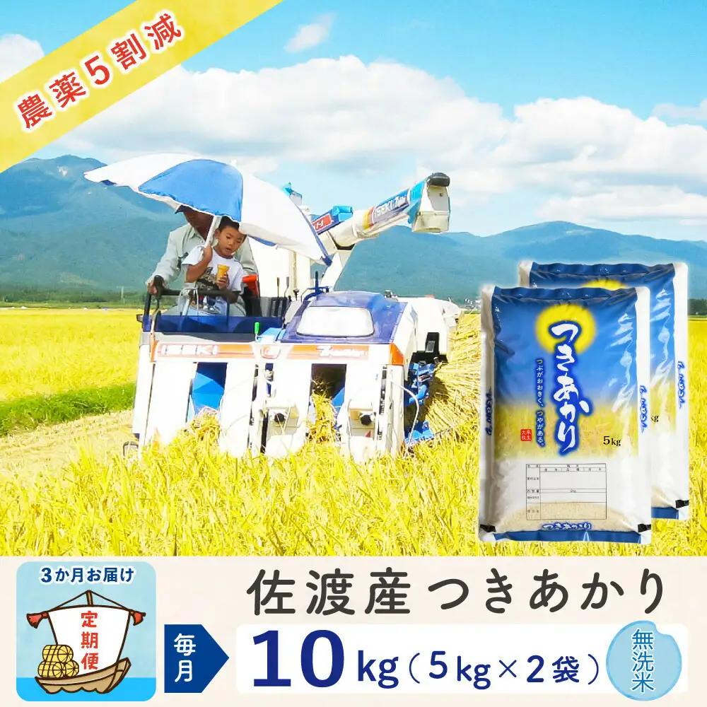 【定期便 3回】白米 10kg 無洗米 | 新潟県 佐渡市 つきあかり