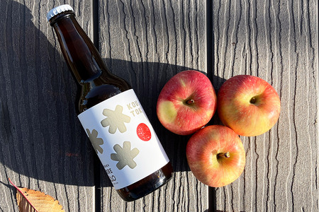 廃棄されてきたりんごを活用した テキカカシードル & ライチ 各2本 と ラガー＆こうとく 各1本 計 330ml×6本セット