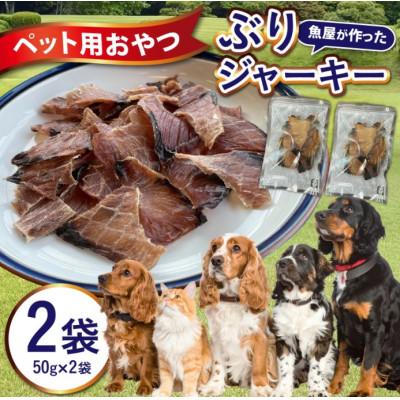 ふるさと納税 福井市 【福井県産】ペットのおやつ　ぶりジャーキー　50g×2袋