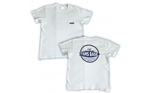 TKMS BASE メインロゴTシャツ(大人)　・サイズ　M　・カラー　ホワイト(ポケット付)