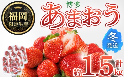 ＜先行予約受付中！2026年12月上旬以降に順次発送予定＞ 博多あまおう・冬 (計約1.5kg) いちご 苺 フルーツ 果物 くだもの 福岡限定 家庭用 冷蔵＜離島配送不可＞【ksg1738】【農産物直売所ほたるの里】