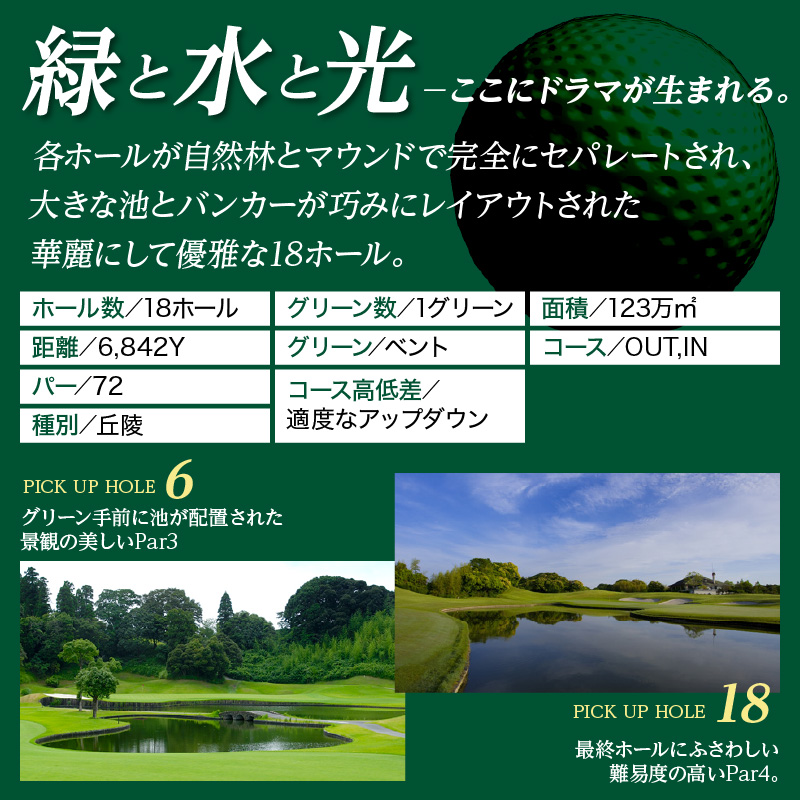 太平洋クラブ市原コース 平日セルフプレー券 3名様