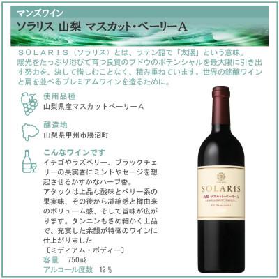 ふるさと納税 山梨県 マンズワイン ソラリス 甲州&ベーリーA 2本セット |  | 01