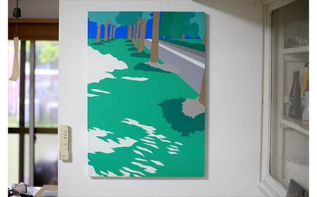 オリジナル風景画　オーダー制作　ペインティング　小田原にある景色　心象風景　片田舎の風景　子供の頃に見た風景　海　空　山