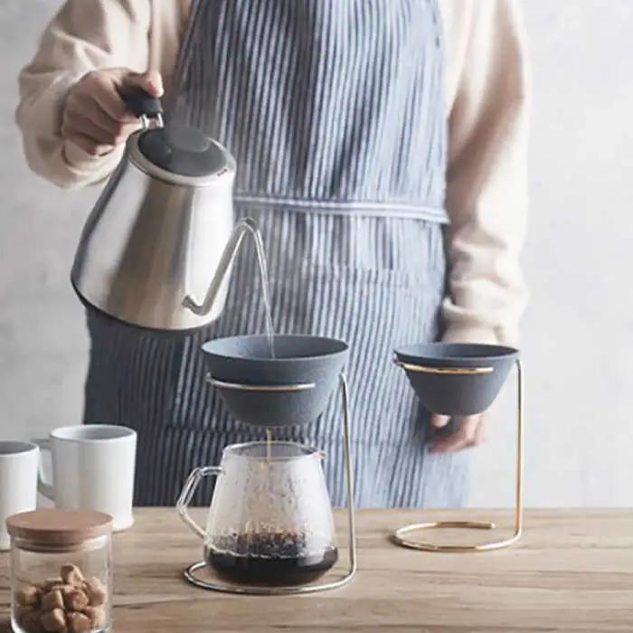 【波佐見焼】陶器フィルター スタンド 2点セット コーヒードリッパー（大）【勇和】[QF01] 波佐見焼
