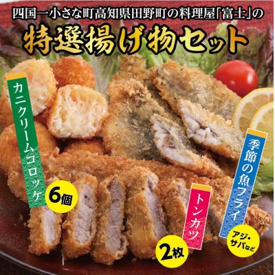 ふるさと納税 田野町 【四国一小さなまち】料理屋富士の特選揚げ物セット