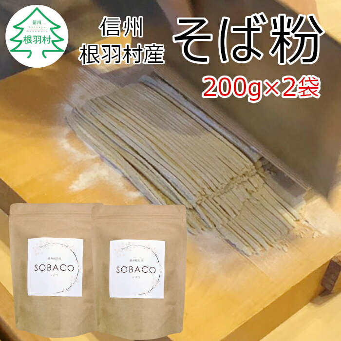 【ふるさと納税】信州根羽村産 そば粉400g (200g×2袋) 国産 そば打ち 手打ち蕎麦 100％蕎麦粉 △