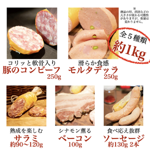 0020-77-01 富士宮市 富士農場の豚肉使用 シャルキュトリー 詰め合わせセット