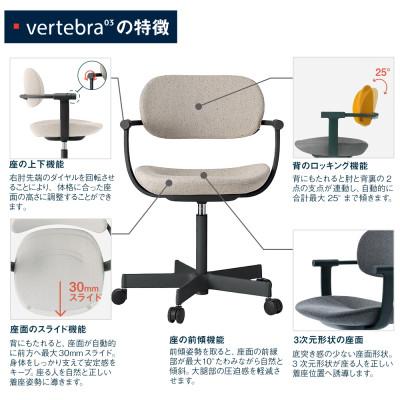 ふるさと納税 近江八幡市 イトーキ『バーテブラ03』5本脚 フレーム:ブラック  CD張地:エクリュベージュ |  | 03