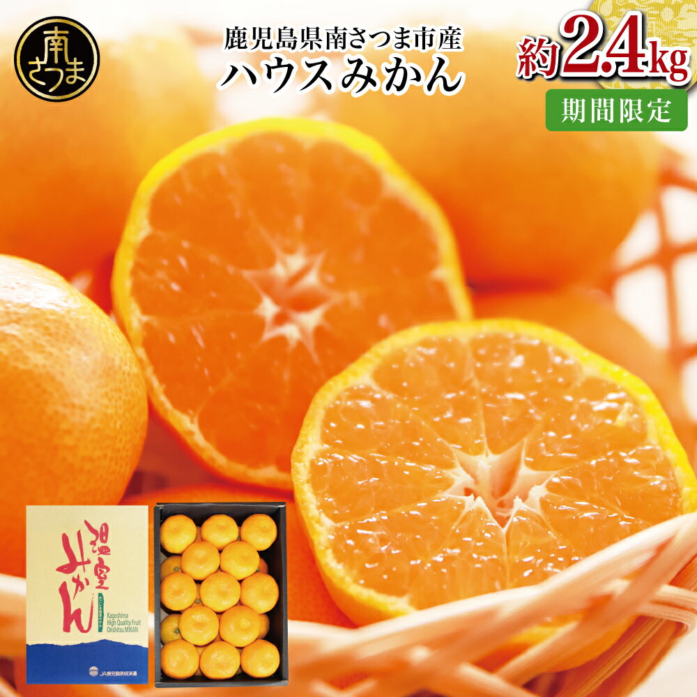 【ふるさと納税】★先行受付★ 鹿児島県産ハウスみかん 約2.4kg （化粧箱入り） ＼7月～8月発送／ 先行予約 温州みかん 国産 果物 フルーツ 旬 柑橘 ハウスミカン JA JAさつま日置 南さつま市金峰町産 送料無料
