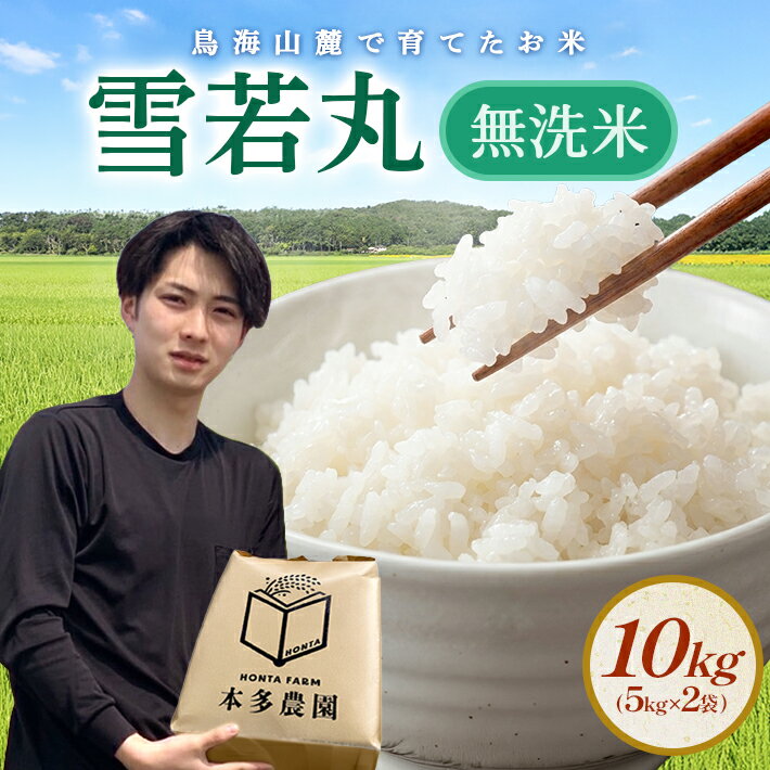 【ふるさと納税】≪新米予約≫ 無洗米 雪若丸 計10kg 5kg×2袋 令和8年産米 山形県酒田産 ご希望の時期頃お届け 東北 山形県 酒田市 庄内地方 庄内平野 米 お米 白米 ブランド米 ご飯 ごはん 農家直送 産地直送 本多農園