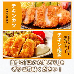 レンジ対応 はかた地どりの冷凍食品4種セット　各1パック（チキン南蛮、唐揚げ、チキンカツ、甘辛タレ唐揚げ）_レンジ対応 はかた地どり 冷凍食品 4種 セット チキン南蛮 唐揚げ チキンカツ 甘辛タレ唐