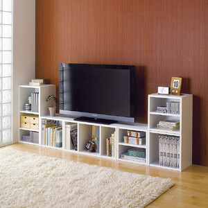 【お得な6個セット】組み合わせ自在なシステムボックス【ライトブラウン】_1300400439_02