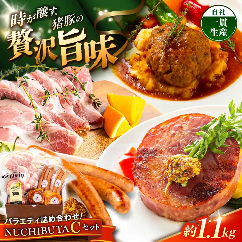 『NUCHIBUTA Cセット』 豚肉 ポーク ステーキ ハンバーグ ソーセージ ベーコン ハム 詰め合わせ  BCAR005 