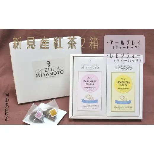 新見産紅茶2箱(アールグレイティーバッグ/レモンティーティーバッグ)
