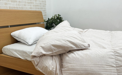 昭和西川 CMD 羽毛掛け布団 ベージュ  ダブルロング ドイツ産ダック90％ 370ダウンパワー【昭和西川 選べる ベージュ ダブル ロング ダック 羽毛掛けふとん 羽毛ふとん 羽毛布団 掛け布団 