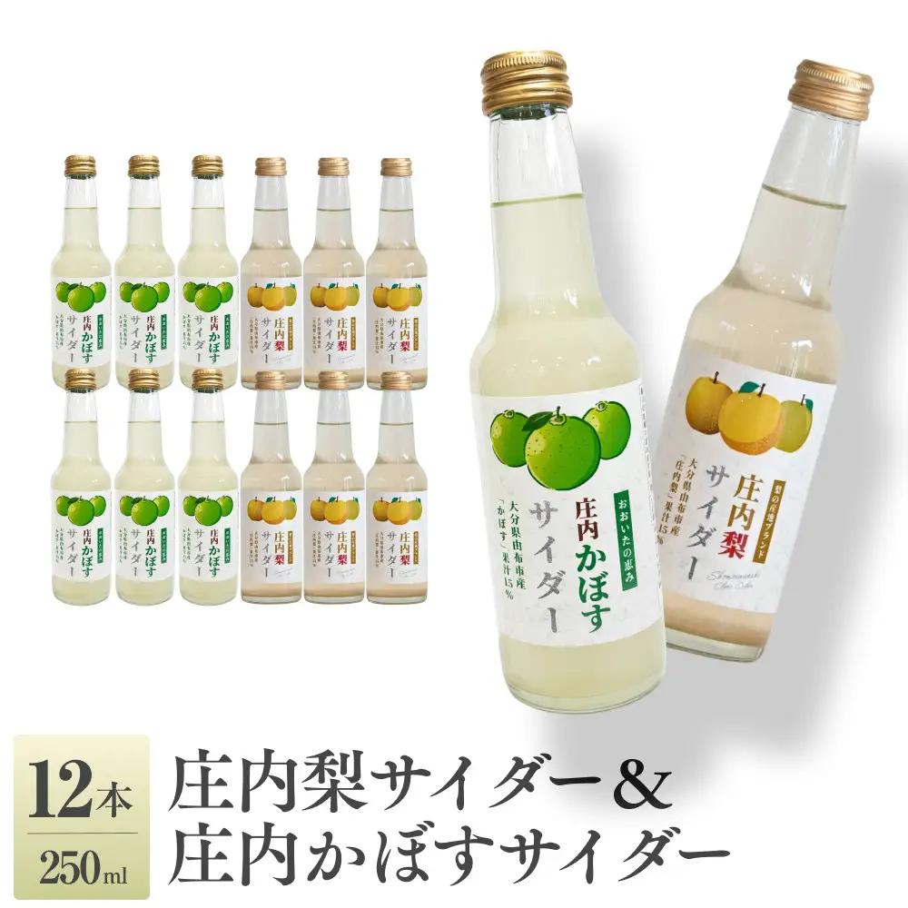 梨サイダー　庄内かぼすサイダー　250ml×各6本 計12本